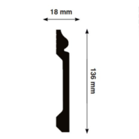 B136 напольный плинтус HiWood