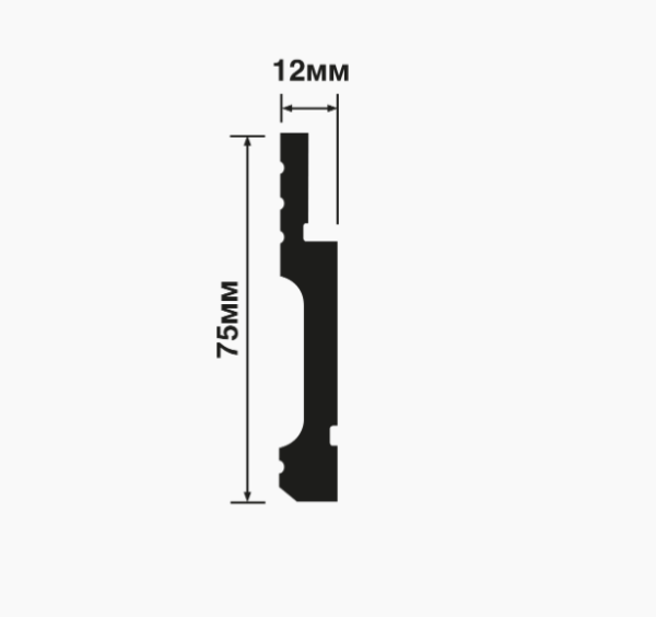 B75V1L напольный плинтус HiWood