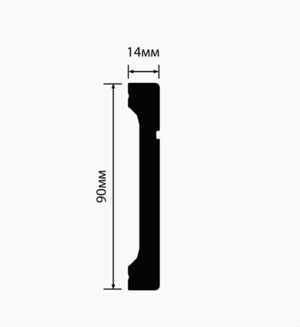 B90V1L напольный плинтус HiWood